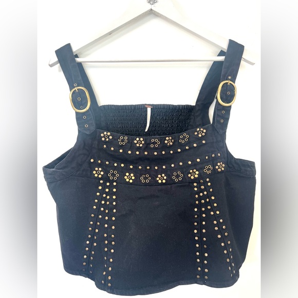 Free People Rikki studded cropped top with metal embellishment - Picture 5 of 10